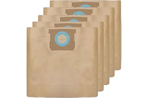 WHI-GN 5 Pack DXVA19-4104 Vacuum Bags Replacement for Dewalt 8 Gallon Shop Vac Bags DXV08SA, compatible with DEWALT 5-8 Gallon Wet/Dry Vacuums, Disposable High Efficiency Filter Bags