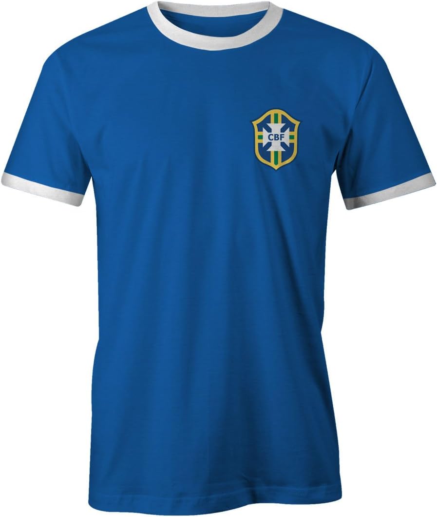 Retro Brazil Away Football Shirt Mens T Shirt Unofficial