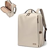 GOLF SUPAGS Stylish Laptop Backpack for Women Airline Approved Perfect for Work College and Travel Multi-Functional Casual Daypack Fits 14 Inch Notebook (Apricot)