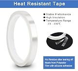 olyee 4 Rolls Heat Tape 108ft 10mm x 33m High Temp PET Sublimation view 3