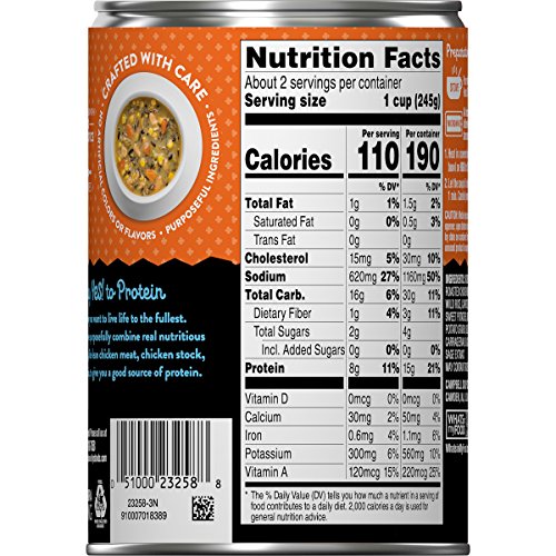 Campbell's Well Yes! Roasted Chicken with Wild Rice Soup, 16.3 oz. Can