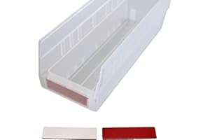 BIN BETTER (40-Pack) Kanban Label Inserts compatible with Akro-Mils Akro Bins, Small Size, Kanban Indication, Alternative to P/N 29300 Clear Protective Plastic Label Holders for 4-Inch Bins