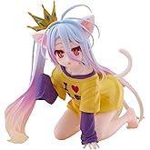 Taito-No Game No Life Desktop Cute Figure - Shiro (Cat Ear T-Shirt Ver.)