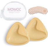 Women's Boob Inserts Push Up Double Sided Sticky Breast Pads Small to Large Reusable Adhesive Bra for Instant Volume Lift