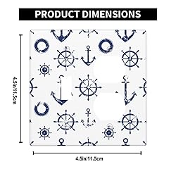 Pznen 2-Gang 1-Toggle/1-Duplex Wall Plate, Nautical