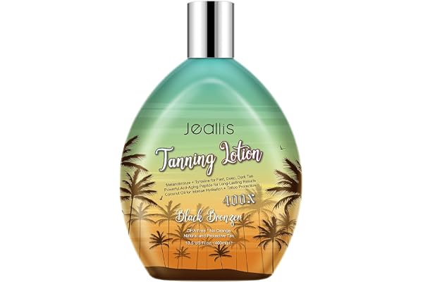 Jeallis Extreme Dark Tanning Lotion Accelerator for Indoor Tanning Beds & Outdoor Sun Tan with Bronzer to Get Dark Fast Tan,