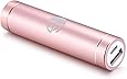 AGS™ Mini 2600mAh Lipstick-Sized Premium Aluminum Power Bank External USB Charger for iPhone, Samsung Galaxy, Android and Other Smart Devices (Pink)