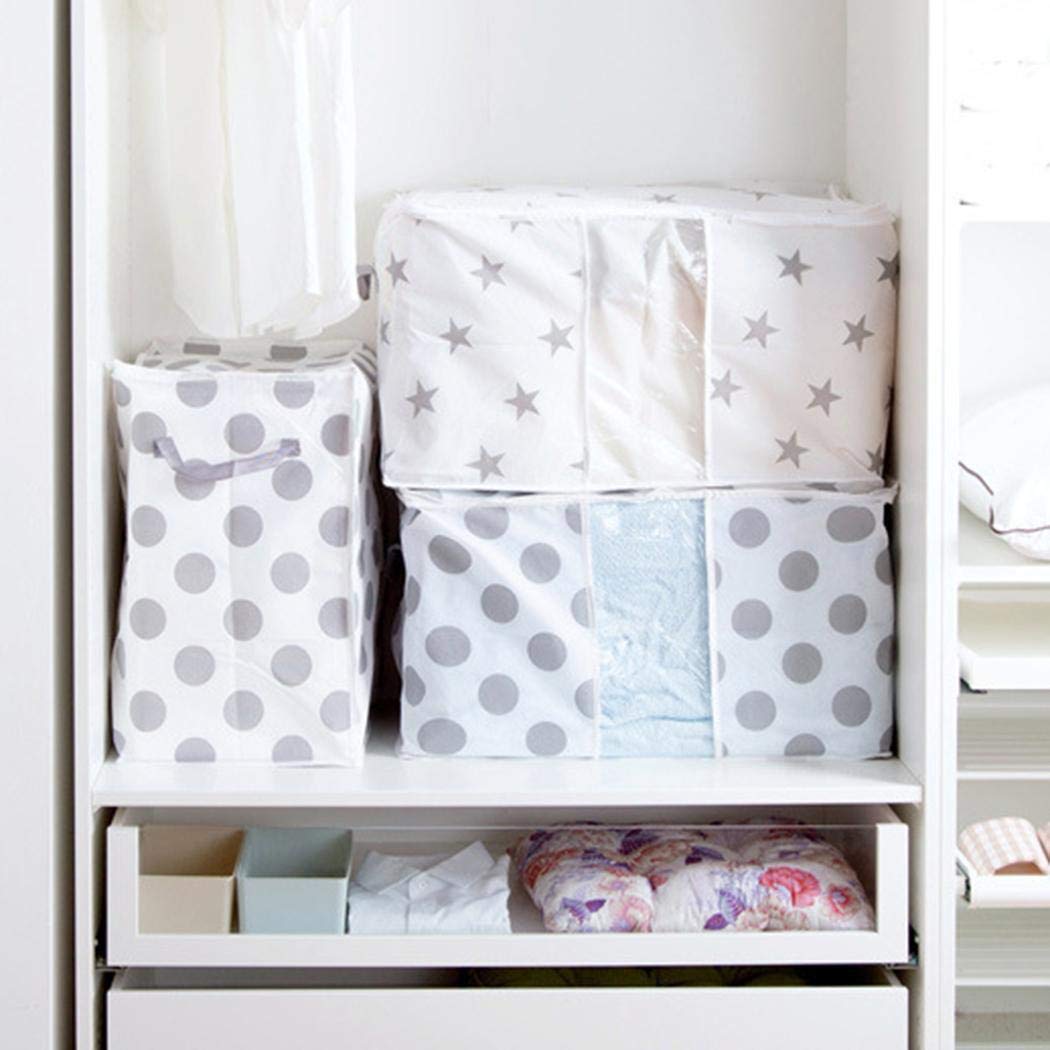 Vividy Portable Cabinets Clothes Quilts Storage Bag Foldable Luggage Organizer Box Space Saver Bags