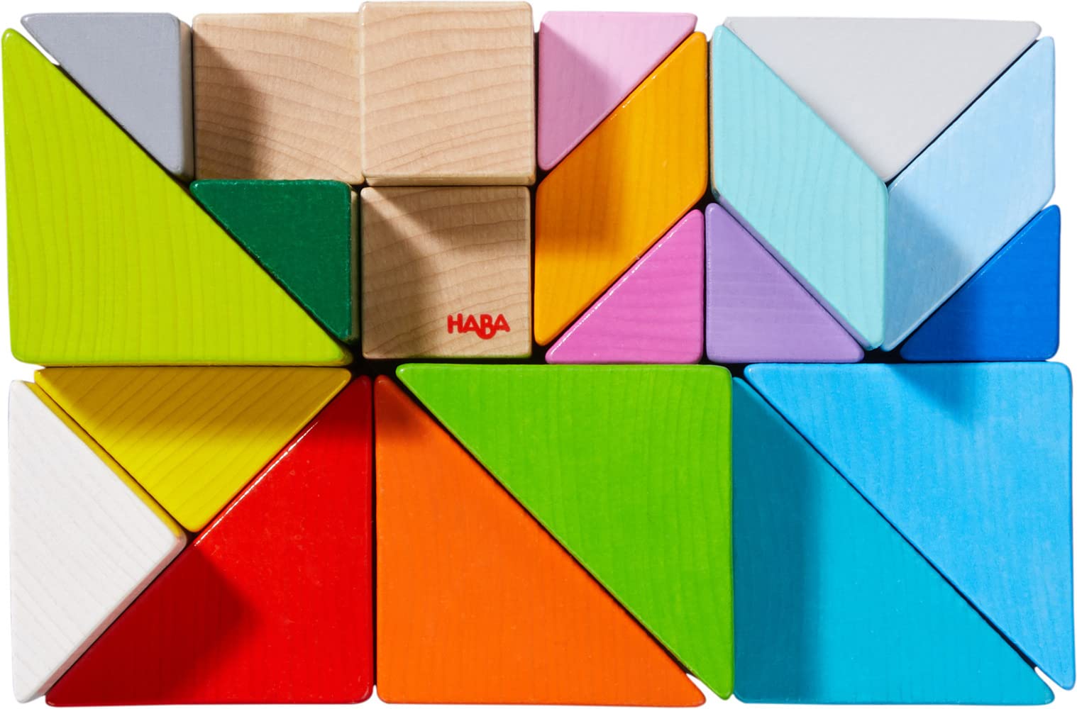 HABA 3D Arranging Game Tangram Cube for Toddlers | Creative Building Blocks for Early Learning | Simple Shape-Matching Toy for Boys and Girls | Activity Set for Daily Play and Basic Skill Development