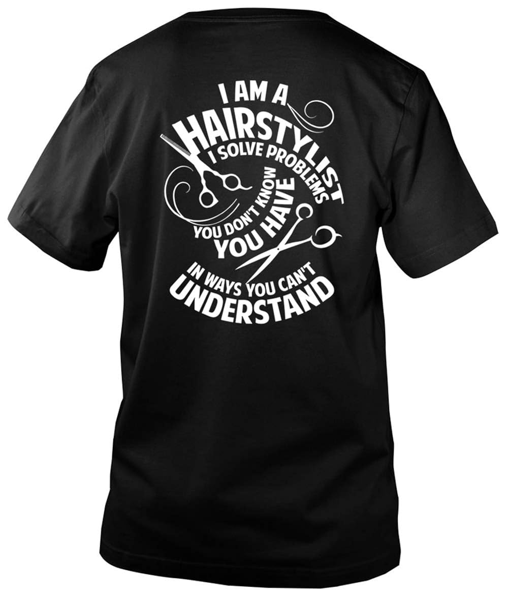 Amazon Com I Am A Hairstylist I Solve Problems Men S V Neck Tee