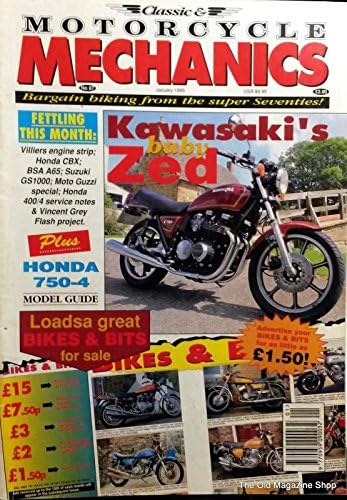Classic Motorcycle Mechanics Magazine no87 Jan 1995 KAWASAKI Z750 HONDA 750-4 MOTO GUZZI Magazine – 1 Jan. 1995