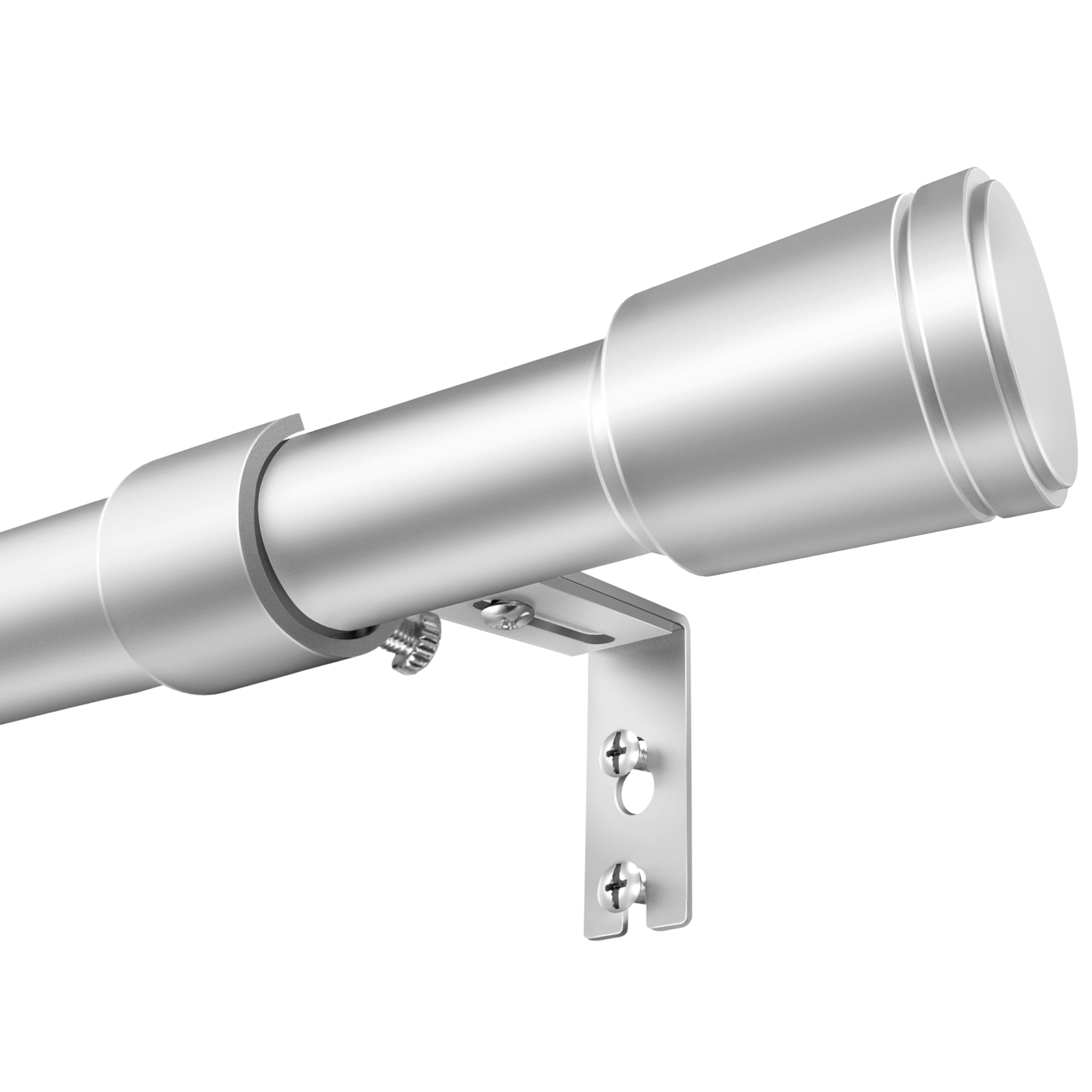 Photo 1 of 1” Diameter Silver Curtain Rods for Windows, 2 Pack 30-120 Inch Heavy Duty Window Rods, Long Adjustable Curtain Rod, Fits Most Standard Windows, Suitable for Bedroom, Living Room, Farmhouse