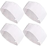 4 Pcs Unisex Chef Hats Adjustable Kitchen Cooking Caps with Breathable Mesh Top