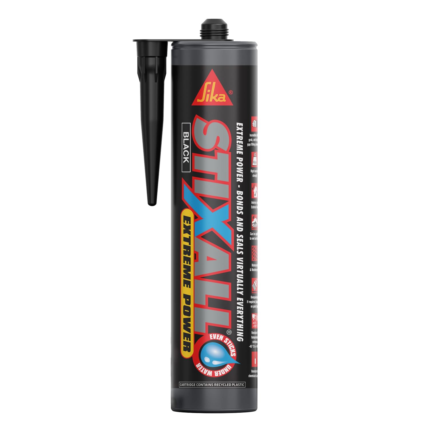 Sika Stixall – Extreme Power Sealant and Adhesive – Waterproof – Black – 290ml