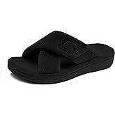 BCSTUDIO Women's Fuzzy Orthotic Arch Support Slippers Orthopedic Plantar Fasciitis Furry House Slide Slippers