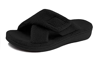 BCSTUDIO Women's Fuzzy Orthotic Arch Support Slippers Orthopedic Plantar Fasciitis Furry House Slide Slippers