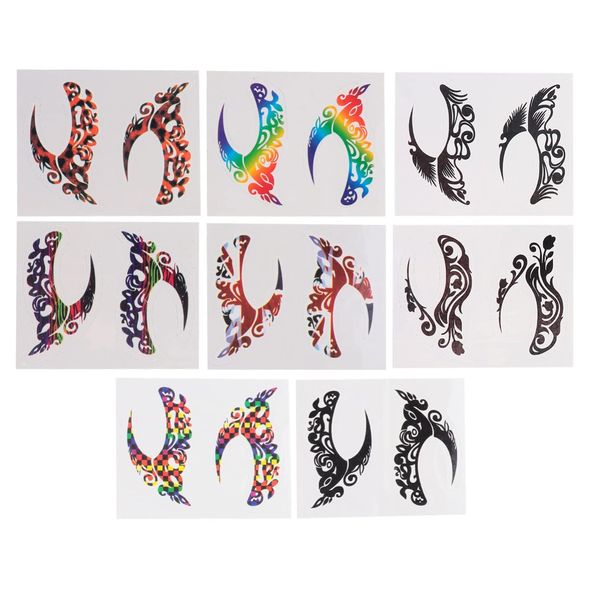 8 Pairs Temporary Eyeshadow Stickers Waterproof Eyeshadow for Party Cosplay Makeup