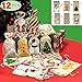 JOYIN 12 Pack of Christmas Canvas Gift Drawstring Bags Assortment for Christmas Party Favors, Treats, Santa Sack Sticking Bags, Christmas Draw String Goodie Bags, Party Favors