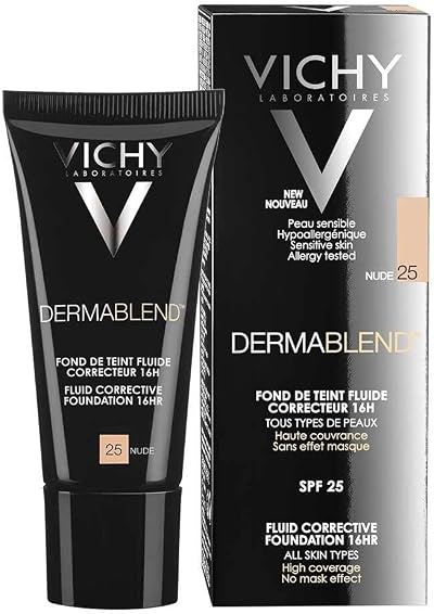 Vichy Dermablend 25 Nude Liquid Foundation 30ml Corrective Full Coverage