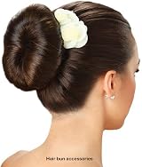Miss Pouty 5-6 Inch Wide Big Hair Bun Donut Bridal Wedding Hollywood Style Brown view 7