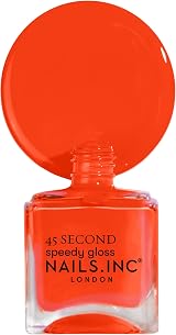 Nails.INC 45 Second Speedy Gloss Piccadilly Orange 14 ml Vegan Nail Polish view 4