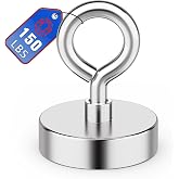 Junarter Neodymium Fishing Magnet, 150 lbs Strong Magnet Fishing for Adults | Fishing Magnets Heavy Duty for Remover, Super Powerful Round Magnets for Retrieving Items in Lake, Beach, Lawn 1.42&rsquo;&rsquo;(36mm)