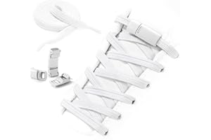 Elastic Shoelaces, Neo-wows No Tie Shoe Laces, Stretch Flat Tieless Shoestrings for Sneakers, One Size Fit All for Shoes