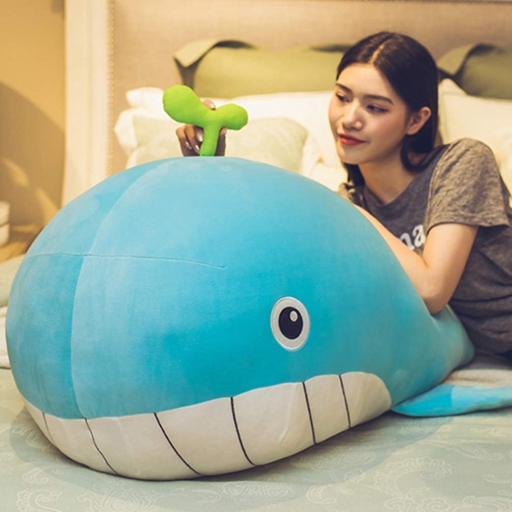 Amazon Co Jp イルカぬいぐるみ クール 抱きまくら 冷感 ひんやり クッション ブルー キャラクター ぬいぐるみ プレゼント 枕 まくら 可愛い 癒しグッズ かわいい 洗える リラックス 100cm グッズ だきまくら 恐竜動物 サメ ホーム キッチン