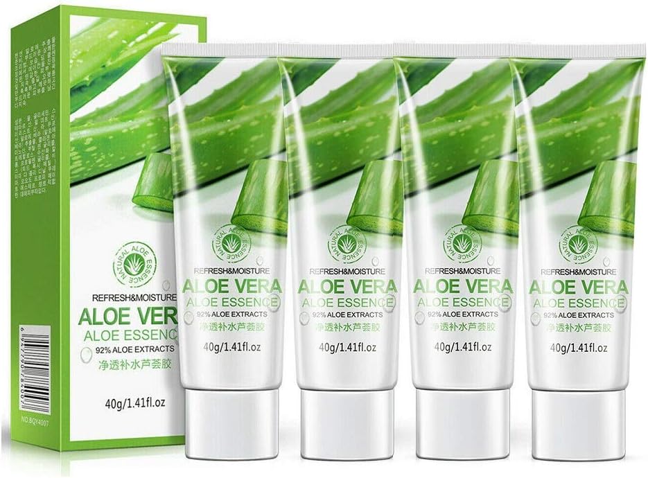 Lookvv Organic Aloe Vera Gel for Face, Hair & Body, Pressed for Sun Burn, Eczema, Bug or Insect Bites, Dry Damaged Aging Skin