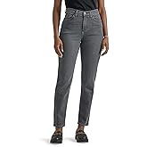 Lee Women's Legendary Mom Jean in One Tone, High Rise, Straight Leg, Size S