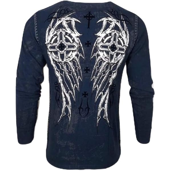 Camicia Termica Uomo Affliction 'Fuel Injector' Nera: Stile Biker In Cotone 100%, Manica Lunga - Foto 2