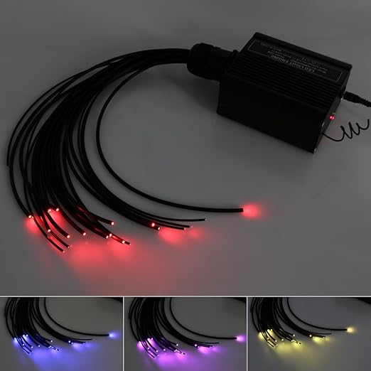 Kingmaled High Brightness Pmma Black Skin End Glow Fiber Optic