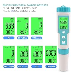7 in 1 PH Meter Gomass 0.01 High Accuracy ph Tester