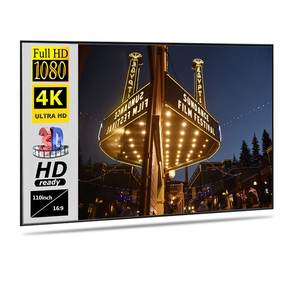Projector Screen, Andoer Movie Reflective Screen Folding Projection Movies Screen for Home Theater O
