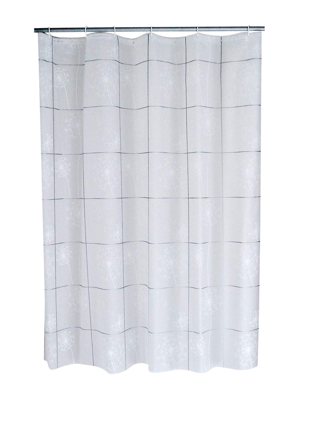 Ridder Vinyl Moonflower Shower Curtain, White