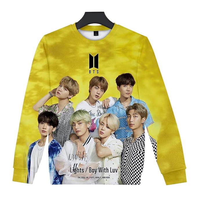 Jijuemiu Bts Sweatshirt Bts Lights Boy With Luv Bts World