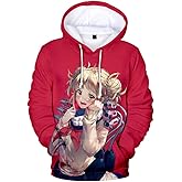 Xuminvty Mina Ashido Hoodie Unisex Himiko Toga Anime Hoodie Pullover Deku Sweater Tracksuit All Might Sweatshirts