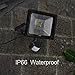 LTE LIGHTING EVEN Cly 20W LED Motion Sensor Floodlight Outdoor Security Flood Lights 1800 Lumens Waterproof IP66 Cool White 6000K (Without Plug)