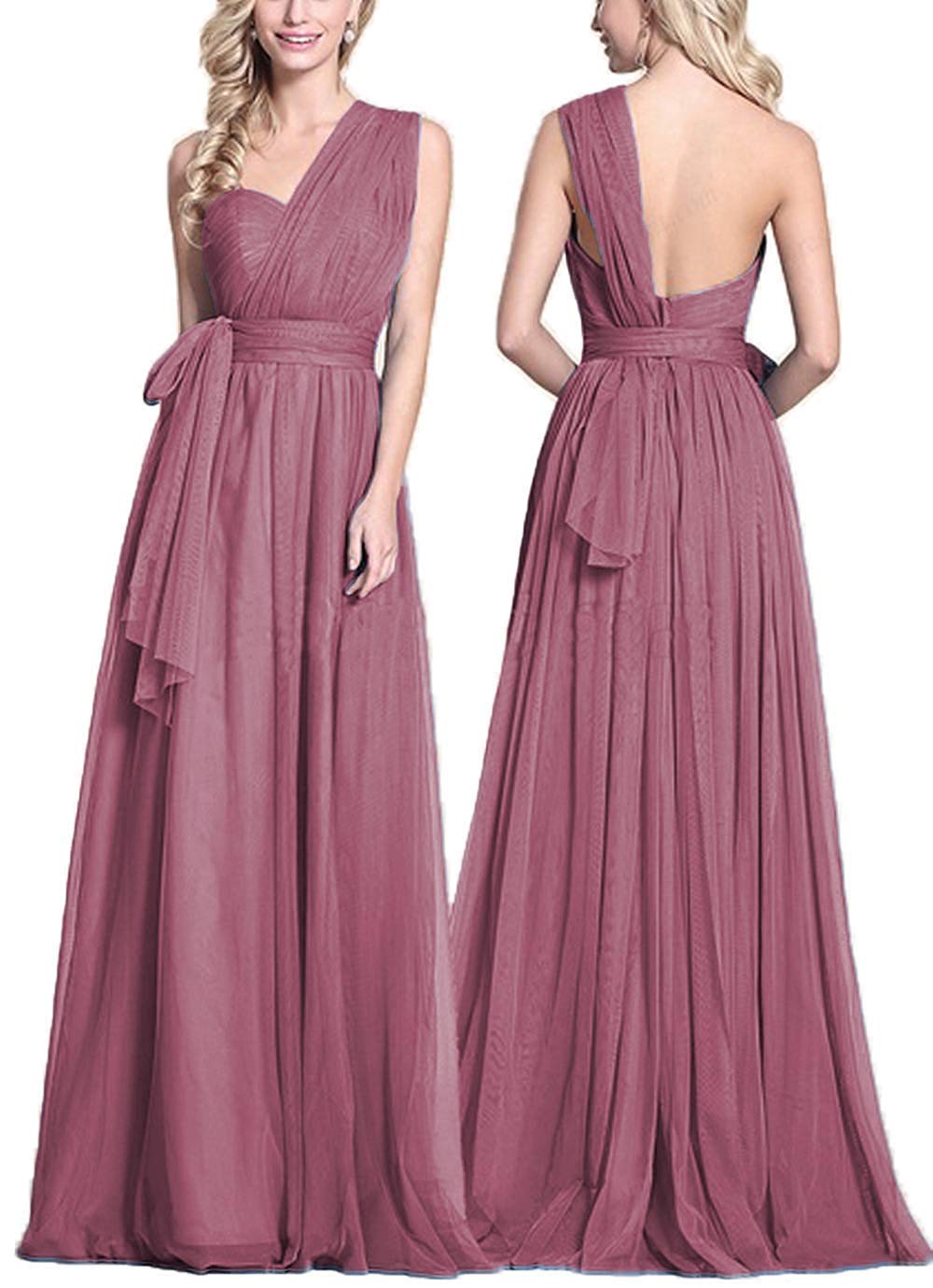 Gotidy Women's Convertible Tulle Bridesmaid Dresses 2018 Long Evening
