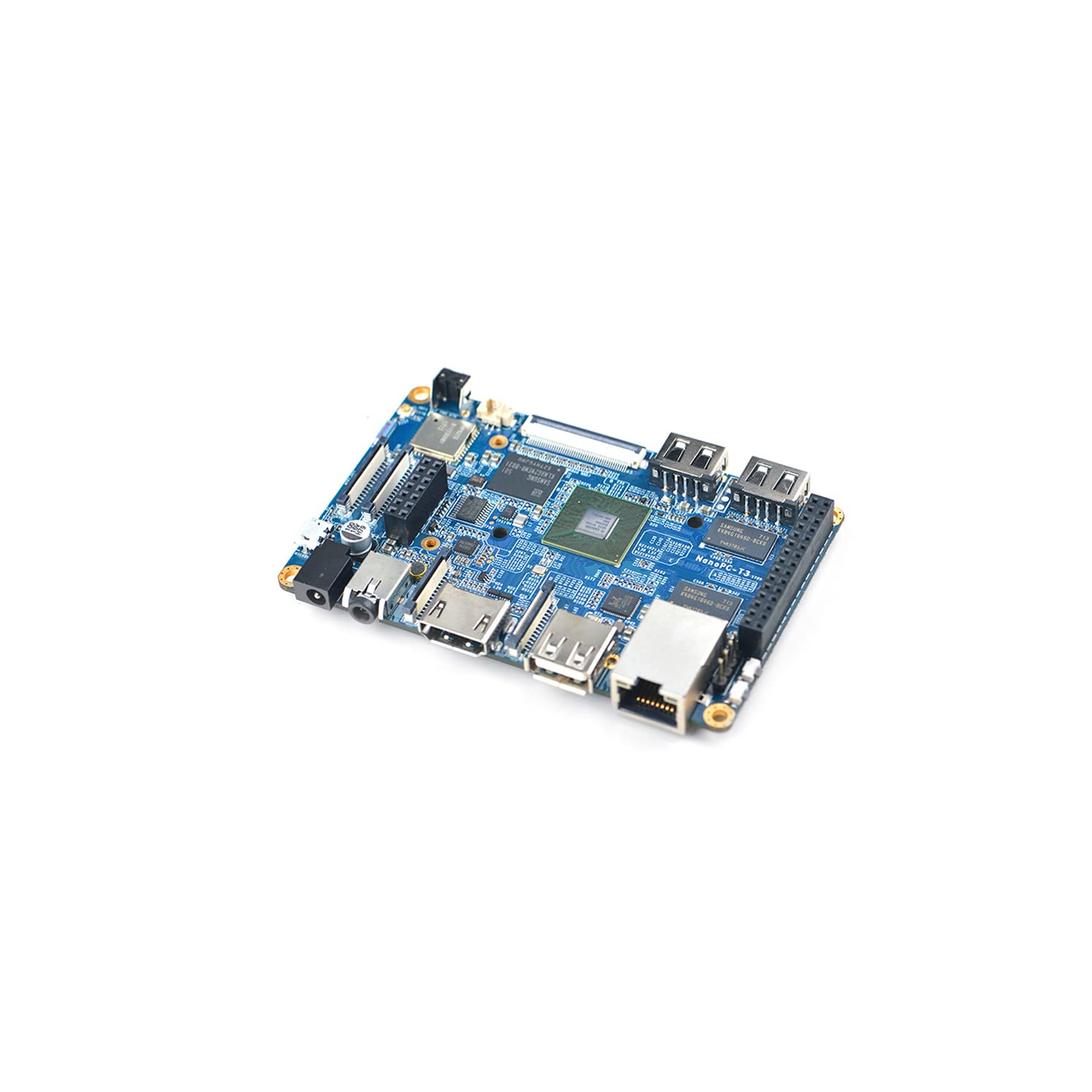 NanoPC-T3 Plus Open Source Single Board Computer with Gbit Ethernet Ports 2GB 32bit DDR3 RAM 16GB eMMC Based on S5P6818 Soc Support Android 5.1 UbuntuCore + Qt (with Heatsink and Android) antenna)