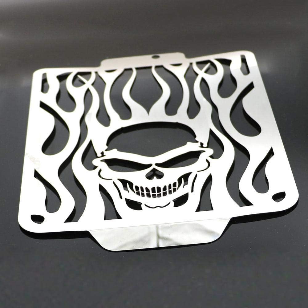 2006-2014 For Suzuki Boulevard M 109 R M109R Radiator Grill Cover Grille Guard Skull Flame Stainless Metal 06 07 08 09 10 11 12