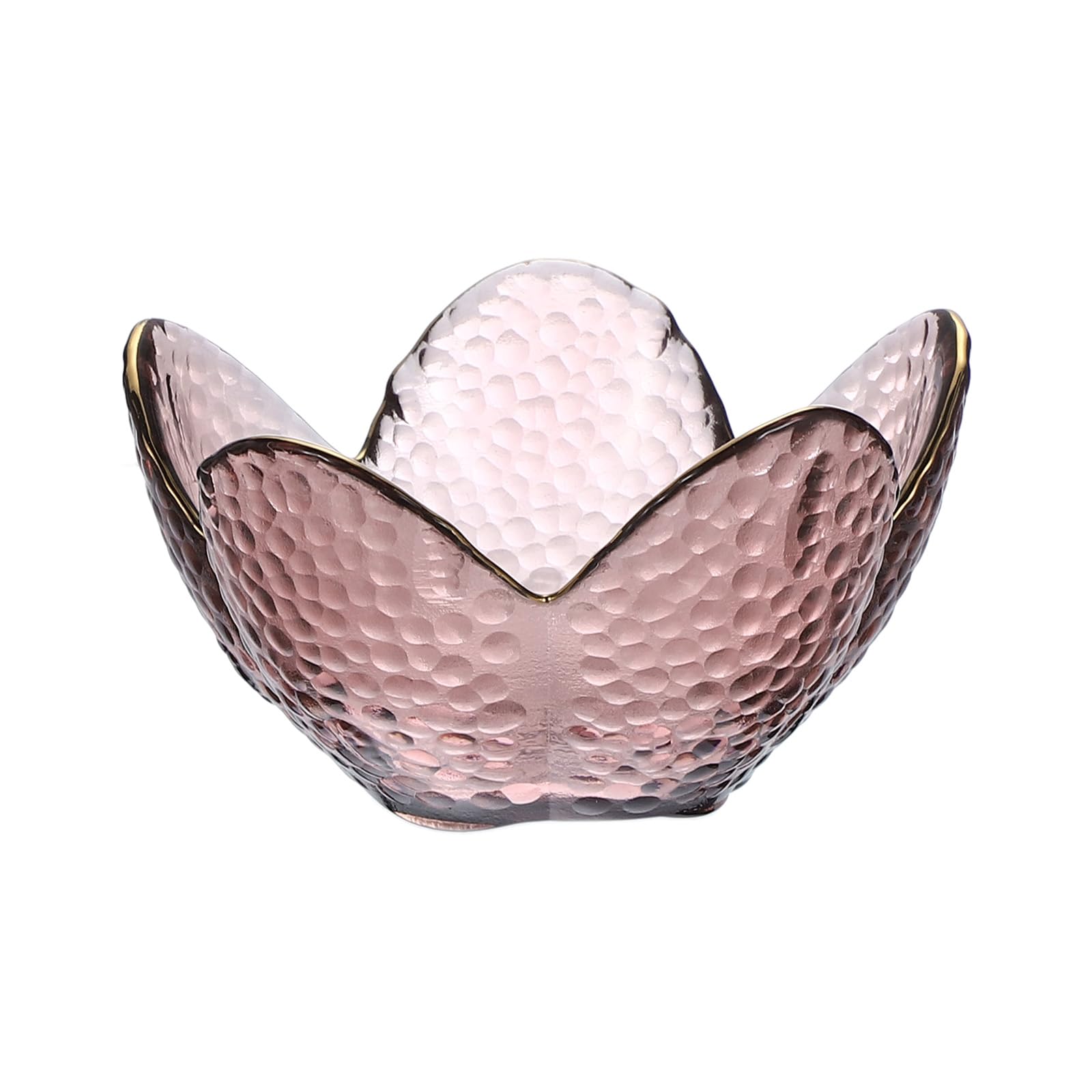 PATIKIL Lotus Jewelry Tray, Glass Trinket Dish Ring Earrings Necklaces Bracelet Holder Cute Jewelry Tray Plate Bowl for Ocean Coastal Home Decor Gift Jewelry Storage, Purple