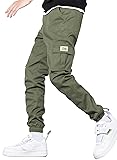 JMIERR Men's Casual Cargo Pants Stretch Elastic