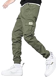 JMIERR Work Pants for Men Stretch Elastic Waist
