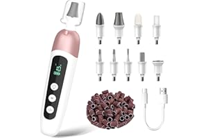 HOXIDA Cordless Electric Nail File Set, Professional Manicure Pedicure Kit with Memory Modes, 10 Speed Portable Nail Drill Machine, Pedicure Tools for feet, Hand Foot Care Tool for Thick Nail Toenail Cuticle