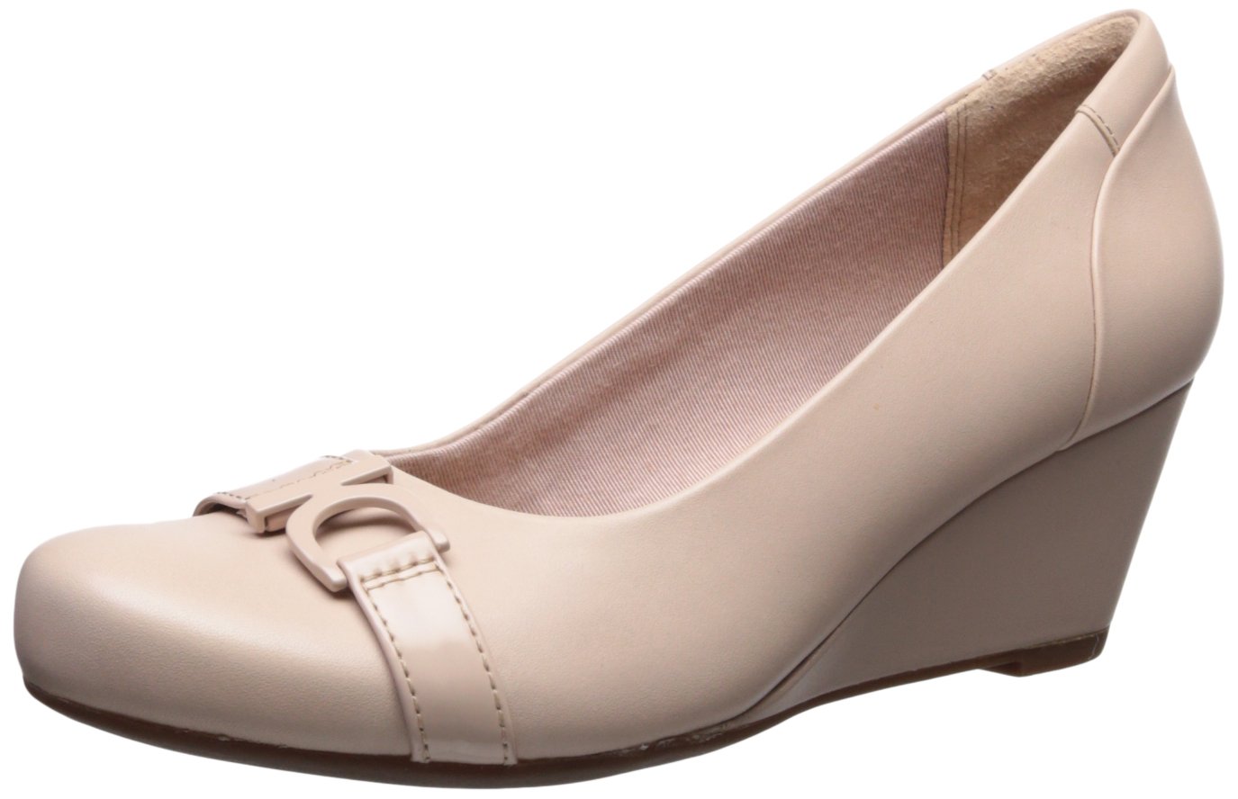 clarks flores poppy wedge pump