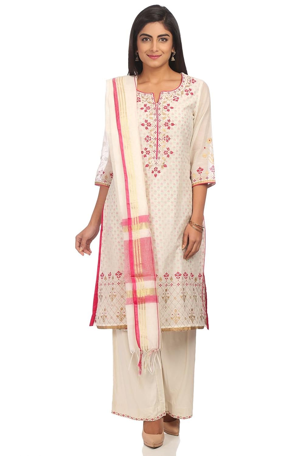 biba women's straight salwar suit