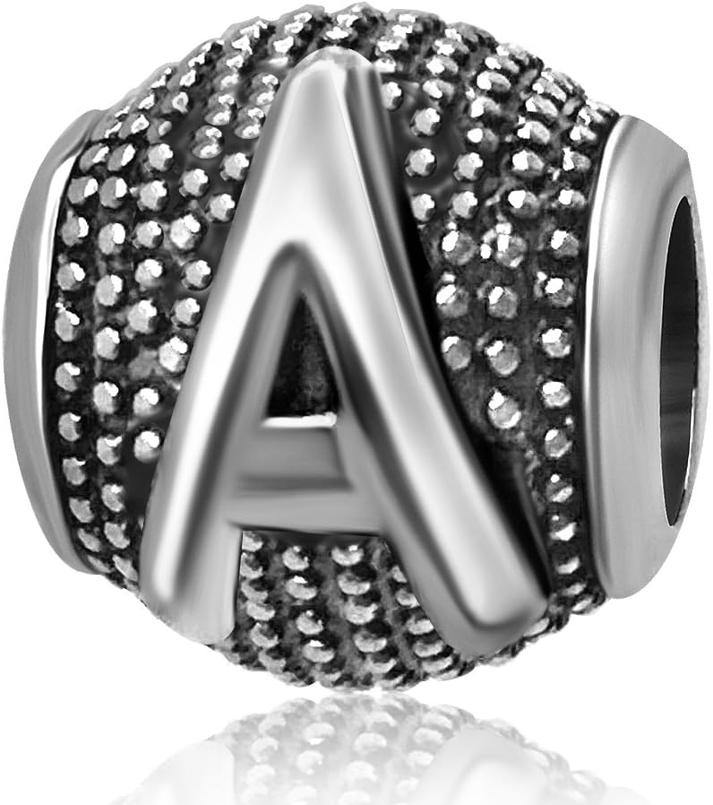 Initials Letters Charm Initial A-Z Alphabet Charms for Bracelets Mother Mom Wife Sister Grandma Gifts