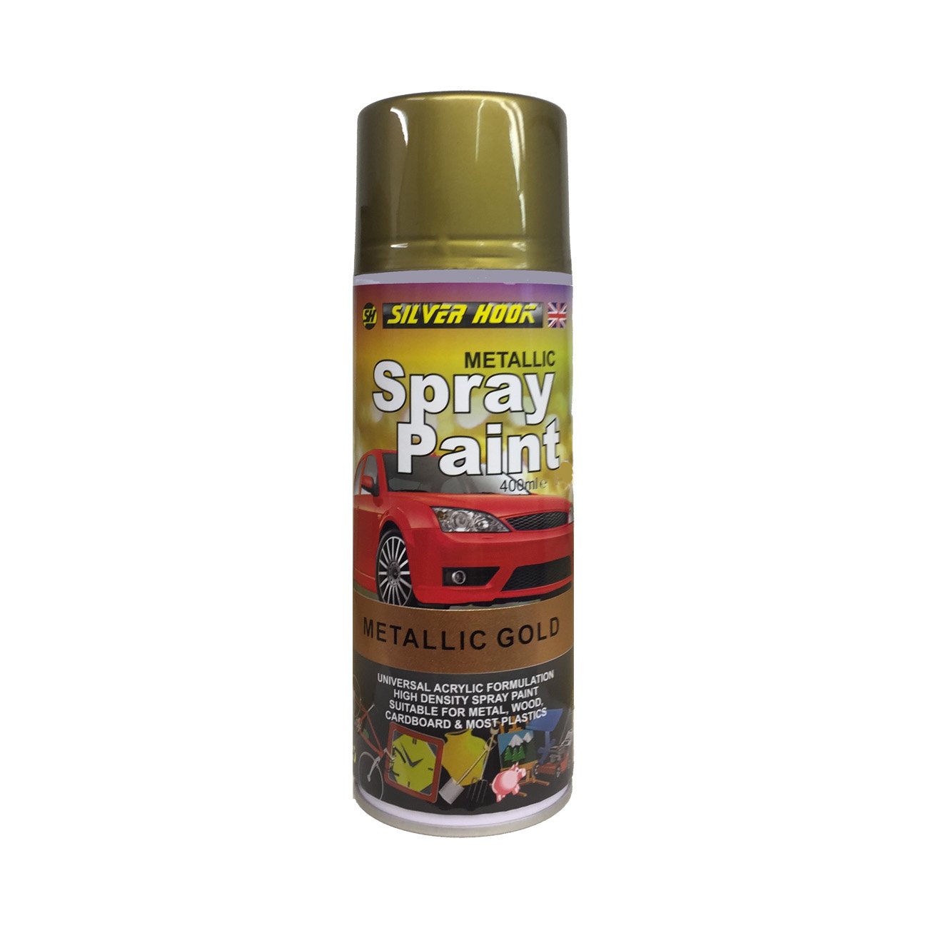 SILVERHOOK SPM02 Spray Paint, 500 ml, Metallic Gold Amazon.co.uk Car