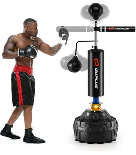 Sac De Frappe Sur Pied Réglable Avec Gants - Kit Boxe Enfant - Stable Et Sécurisé